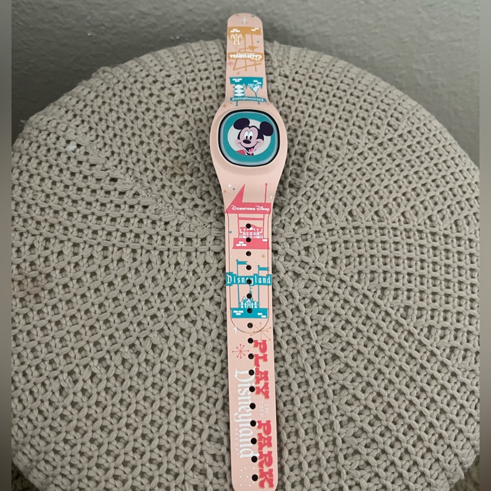 Disney Pink and Teal Mickey Mouse Slip-On Watch